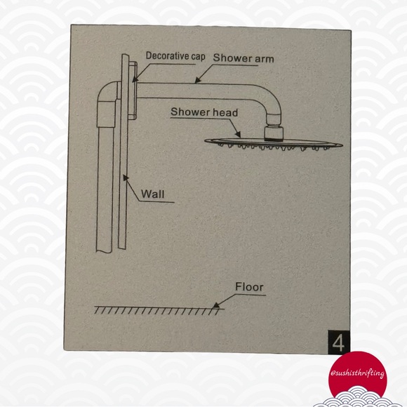 6” Shower Head & Faucet Set - Picture 7 of 7